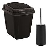 Conjunto De Banheiro Com Escova Sanitária E Lixeira De 4 5 Litros 2 Peças