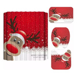 Conjunto De Banheiro Cortina Chuveiro À Prova D água Natal