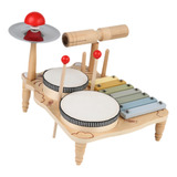 Conjunto De Bateria Infantil Kits Musicais De Madeira
