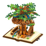 Conjunto De Blocos De Construção De Casa De Árvore De Livro