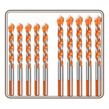 Conjunto De Broca Helicoidal Triangular De 10 Peças De 6 8mm
