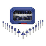 Conjunto De Brocas De Roteador Workpro De 15 Peças Tungstên