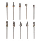 Conjunto De Brocas Rotativas De Metal Duro Com Haste De 1 8
