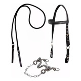 Conjunto De Cabeçada Rédea E Freio Para Cavalo