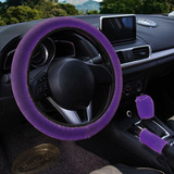 Conjunto De Capa De Volante Fofo 3 Peças De Direção Quente