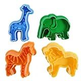 Conjunto De Carimbos De Biscoito 4Leader 4un De Moldes Divertidos Para Bolachas Massinhas De Modelar E Mais Girafa Zebra Leão Elefante Ideal Para Brincadeiras E Aprendizados Na Cozinha