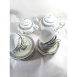 Conjunto De Chá Porcelana Chinesa Antigo