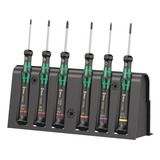 Conjunto De Chave De Fenda Wera E Rack Para 6 Peças Eletrôn