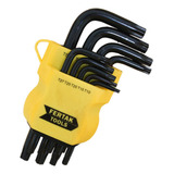 Conjunto De Chaves Torque 9 Peças Formato Em L Aço Fertak