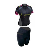 Conjunto De Ciclismo Ciclistas Bermuda Camisa Feminino Ge 60