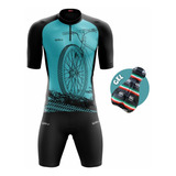 Conjunto De Ciclismo Kit Camisa E Bermuda Roupa Ciclista Pro
