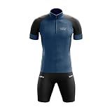 Conjunto De Ciclismo Masculino Camisa Bermuda Acolchoada Bike Roupa Ciclismo Azul Marinho G 