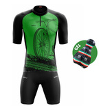 Conjunto De Ciclismo Masculino Camisa Bermuda Gel Pro