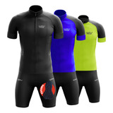 Conjunto De Ciclismo Roupa Camisa Bermuda Acolchoada Bike