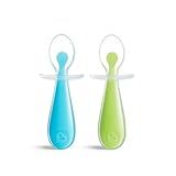 Conjunto De Colheres De Silicone Azul E Verde- Munchkin- Azul E Verde
