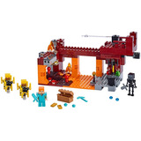 Conjunto De Construção Lego Minecraft The Blaze Bridge 372 Peças Em Caixa