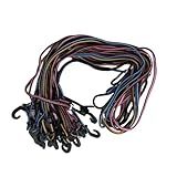 Conjunto De Cordas Elásticas Com Ganchos- 2 Metros- 10 Unidades- Multicolorido- Para Bagageiro De Moto E Bicicleta