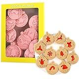 Conjunto De Cortadores De Biscoito De Natal 8 Peças De Cortadores E Carimbos De Biscoito De Natal Pressionáveis 3D árvore De Natal Boneco De Neve Papai Noel Rena Cortador De Biscoito De Inverno