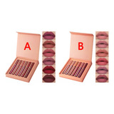 Conjunto De Cosméticos Matte Lip Batom Longa Duração 6 Pçs