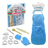 Conjunto De Cozinha Infantil De 13 Peças Com Chapéu Chef Del