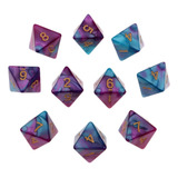 Conjunto De Dados De Jogos De 8 Tolet Tolet 10 Peças 18mm