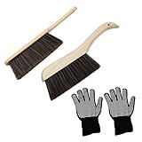 Conjunto De Escova De Lareira E Luvas De Silicone Conjunto De Escovas De Lareira Conjunto De Ferramentas De Lareira Conjunto Arrumado Para Lareira Acessórios De Fogueira Para Limpeza De Lareira De
