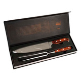 Conjunto De Faca Faca Garfo Em Madeira Steel Mor Full