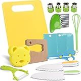 Conjunto De Facas De Cozinha 17 Ferramentas De Cozinha Montessori Facas De Plástico