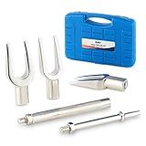 Conjunto De Ferramentas De Garfo De Picles OMT Ferramenta De Separação De Junta Esférica Ferramenta De Remoção De Haste De Direção Resistente Para Caminhão Leve De Carro Van Removedor De Junta Esférica Para Remoção De Braço Pitman Com Adaptador De Martelo De Ar E Alça De Impacto