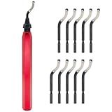 Conjunto De Ferramentas De Rebarbação RB1000 Com 11 Lâminas Giratórias De Aço De Alta Velocidade Cabeça Rotativa De 360 Graus Para Metal Resina Alumínio Cobre Plástico Impressão 3D Latão Tubos