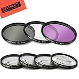 Conjunto De Filtros De 7 Peças De 67 Mm Para Câmeras Canon Rebel T6i T6s T7i EOS 80D EOS 77D Com Canon EF S 18 135 Mm é Lente STM Inclui Kit De Filtro De 3 Peças UV CPL FLD E Conjunto De Filtros De Fechamento De 4 Peças 1 2 4 10 