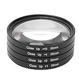 Conjunto De Filtros De Close Up De 58 Mm Kit De Filtro óptico De 4 Peças Para Fotografia Macro De Close Up Inclui 1 2 4 E 10 Filtros De Dioptria Para Para Nikon Para