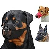 Conjunto De Focinheira Ajustável Para Cães Pequena Média Grande Para Cães 2 Peças De Máscara De Nylon Respirável Macia Para Segurança Para Cães Com Boca Antimordida Para Cães Focinheiras Preto Vermelho G GG 1preto E 1vermelho 
