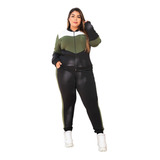 Conjunto De Frio Feminino Plus Size Gg g3 Com Ziper Premium