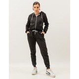 Conjunto De Frio Liso Moletom calça Com Bolsos Inverno