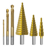 Conjunto De Furadeira Revestida De Titânio Hss Step Pagoda D