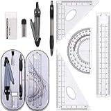 Conjunto De Geometria  Conjunto De Bússola Para Matemática Geométrica  Conjunto De 8 Peças   Conjunto De Bússola E Transferidor  Réguas  Refis De Grafite De Lápis  Borracha Para Estudantes