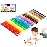 Conjunto De Giz De Cera Lavável Kit De Giz De Cera Para Criança Lápis De Apagamento A Seco Em Massa Conjunto De Lápis De Cor Infantil Seguro Presente De Aniversário De Ano Novo Para Família Amigo