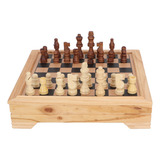Conjunto De Jogo De Tabuleiro De Xadrez De Madeira Portátil