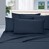 Conjunto De Lençóis De Cama King Size 600 Fios Lençóis 100 Algodão Sedosos E Macios Como Algodão Egípcio Cabe Em Colchões De Até 18 Polegadas De Profundidade Lençóis De 4 Peças De Tecido Acetinado Lençóis De Algodão De Qualidade Hotel Azul Marinho