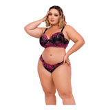 Conjunto De Lingerie Plus Size Sensual Conjunto Renda Luxo