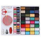 Conjunto De Linha De Costura 64 Pçs Colorido Máquina Manual Linha De Costura Cabo Conjunto De Roupas Caixa De Carretel De Corda Linhas De Costura Para Bordado E Máquina De Costura
