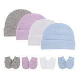 Conjunto De Luvas Anti arranhões Com Chapéu De Bebê De Outon