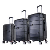 Conjunto De Malas De Viagem Pmg Tóquio Swiss Move Preta