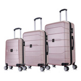 Conjunto De Malas De Viagem Pmg Tóquio Swiss Move Rose