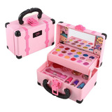 Conjunto De Maquiagem Infantil Lavável 32 Peças Com Estojo