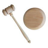 Conjunto De Martelo E Bloco De Leilão De Madeira 