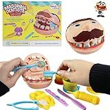 Conjunto De Massinha Brincando De Dentista Infantil Kit 14 Peças Para Modelar Multicor 5 Cores Divertidas Para Crianças 