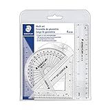 Conjunto De Matemática STAEDTLER Carteira Portátil 4 Peças Essencial Para Uso Escolar E Doméstico 569 WP4