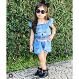 Conjunto De Menina Infantil Jeans Lançamento